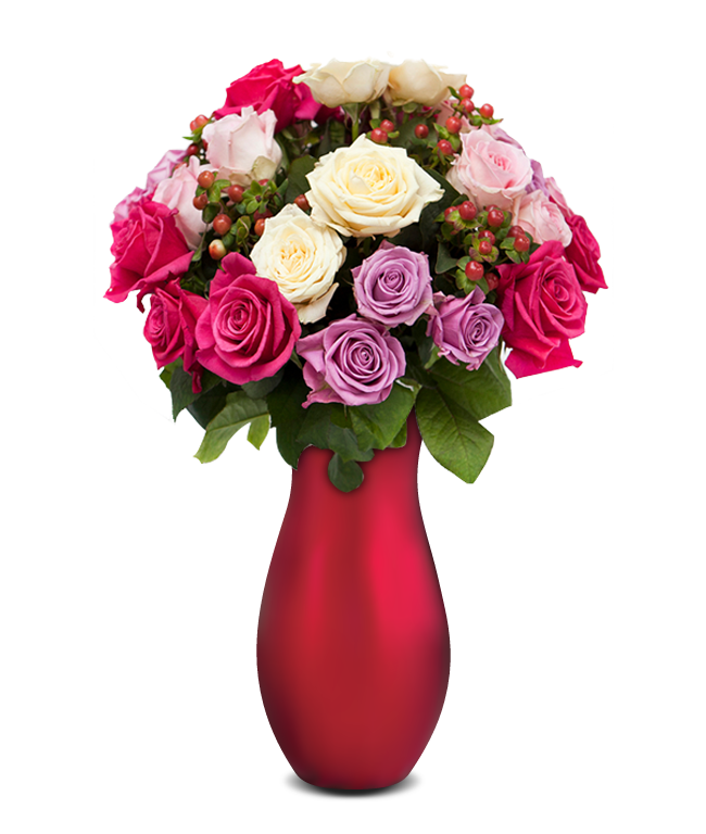 Buchete de Flori - Buchet de trandafiri multicolori