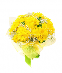 Buchete flori - buchet de crizanteme galbene