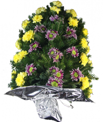 Funerare - Jerba funerara clasica cu crizanteme