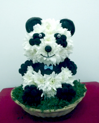 Animale din flori - Ursuletul panda din crizanteme