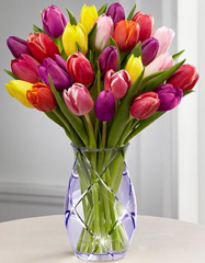 Buchete de flori - Buchet de 25 lalele multicolore